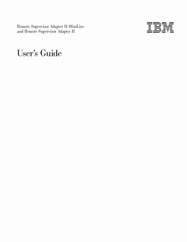 IBM Network Card Remote Supervisor Adapter II-page_pdf
